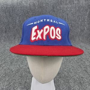Montreal Expos Hat Cap Blue Red Script Logo Snapback MLB New Era Baseball